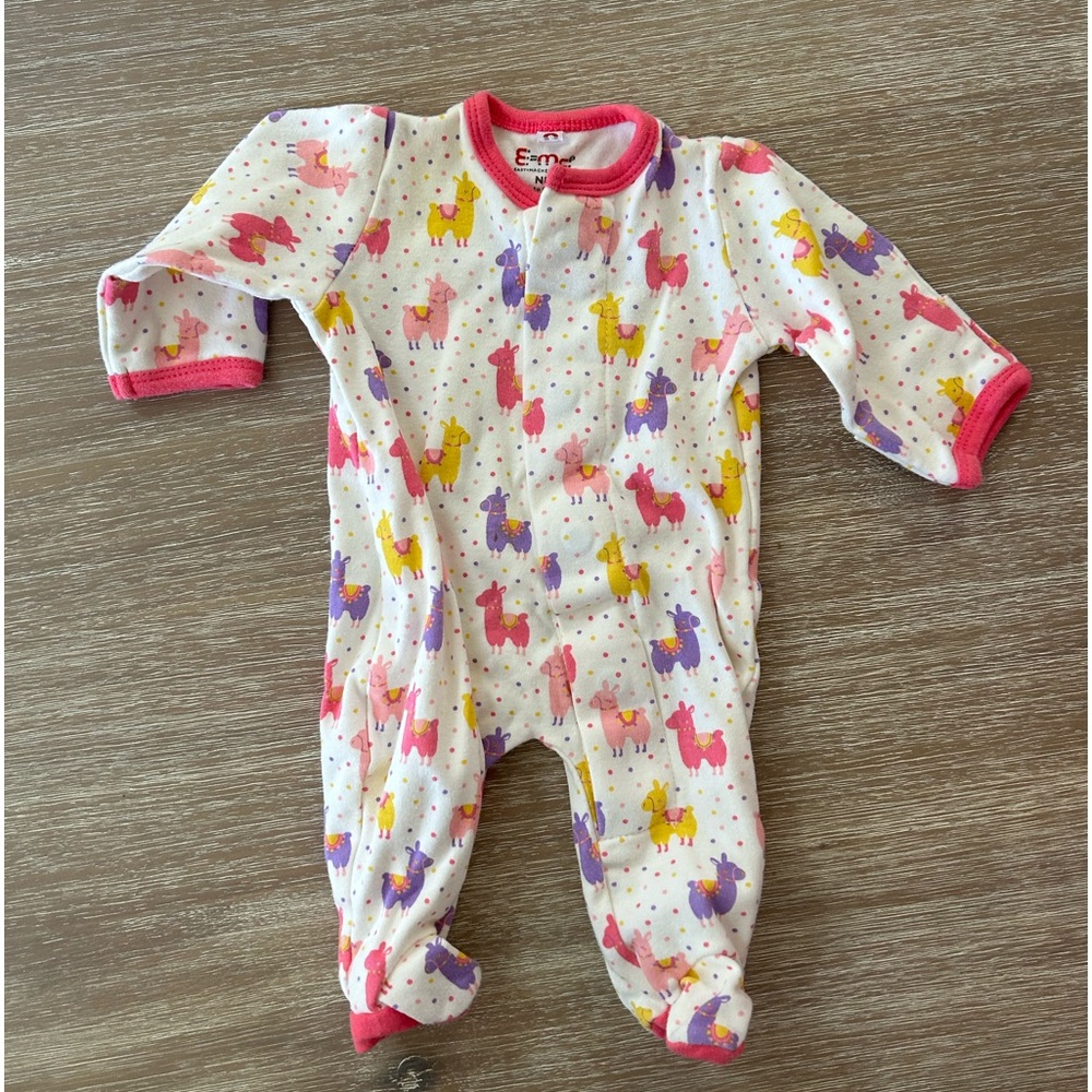 E=MC2 magnetic onesie footie pajamas NB